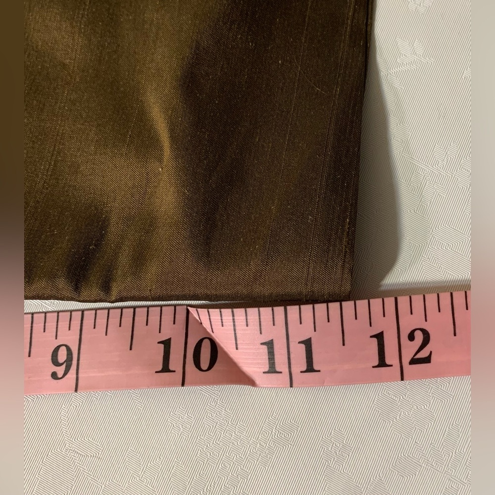 EUC Silk Top: "Shacket" - Shirt/Jacket, Shimmery Bronze, Button-Down w Placket - Picture 9 of 11
